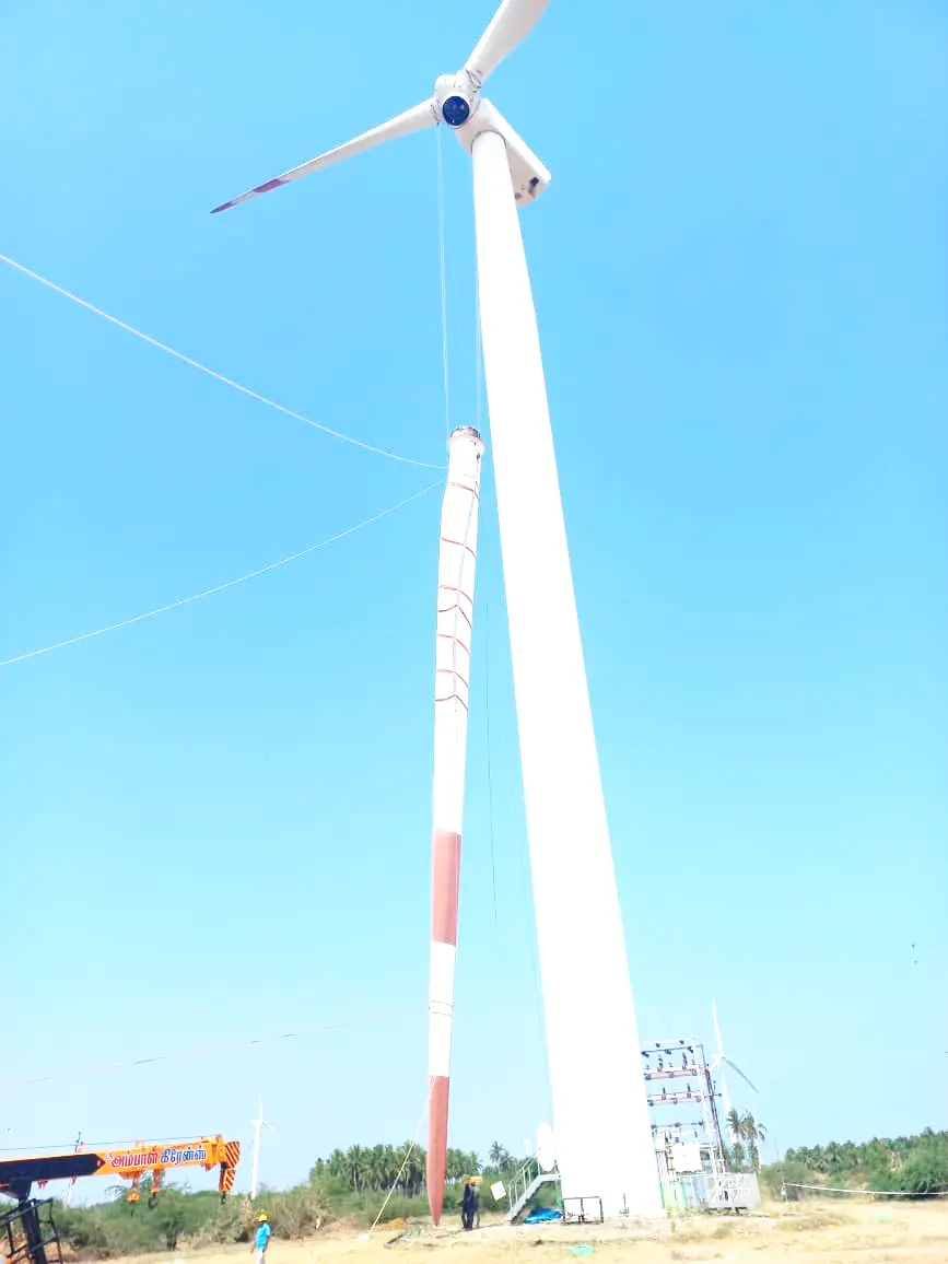 Turbine during storm
